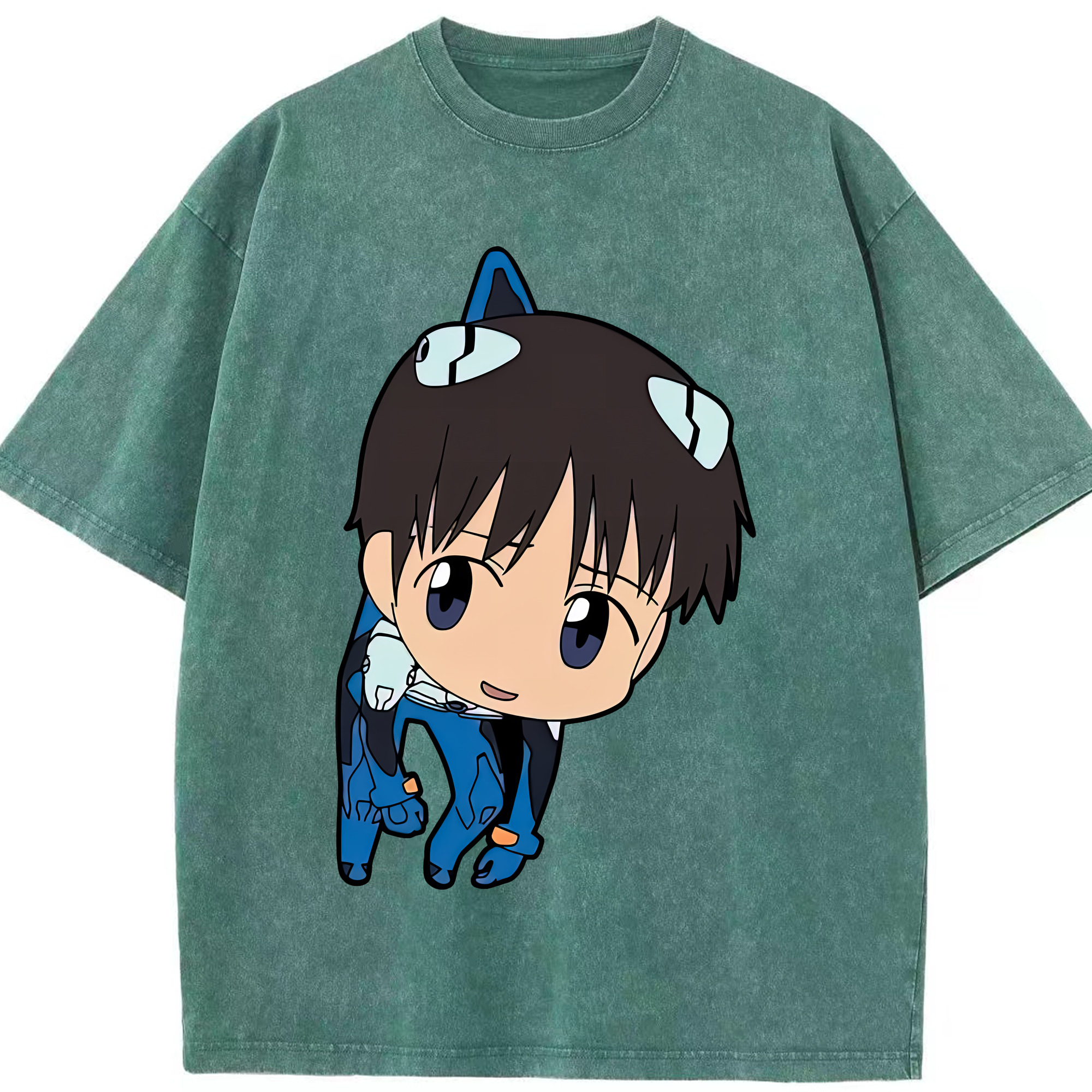 （画像用） EVA 新世紀エヴァンゲリオン 綿100% ヴィンテージ風 半袖Tシャツ（フロントプリント）